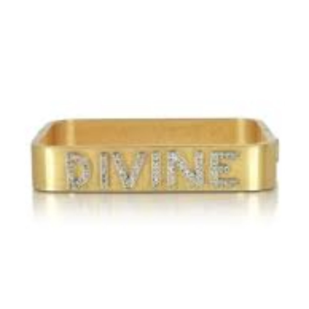 TORY BURCH Crystal "Divine" Gold Bracelet